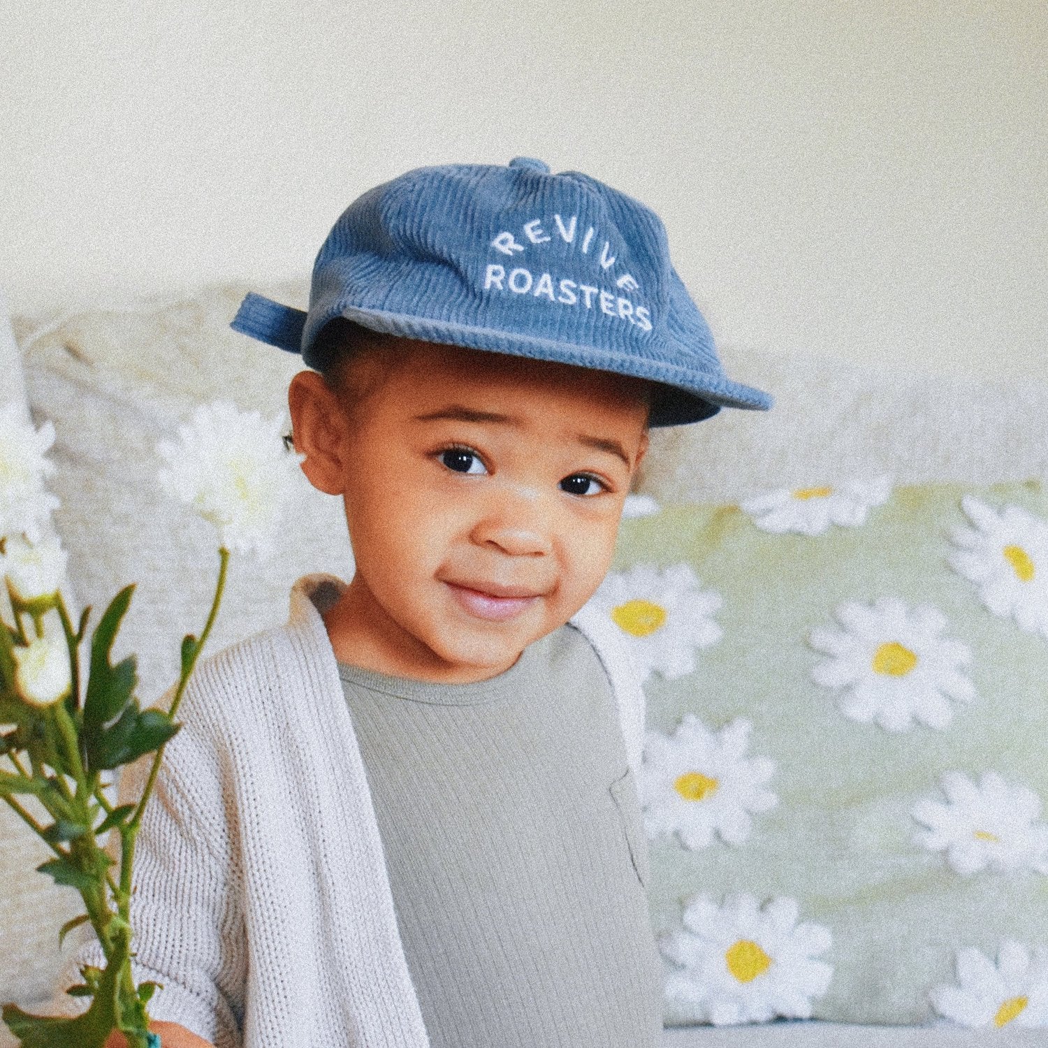 Revive Kids Hat in Blue Corduroy - Revive Roasters