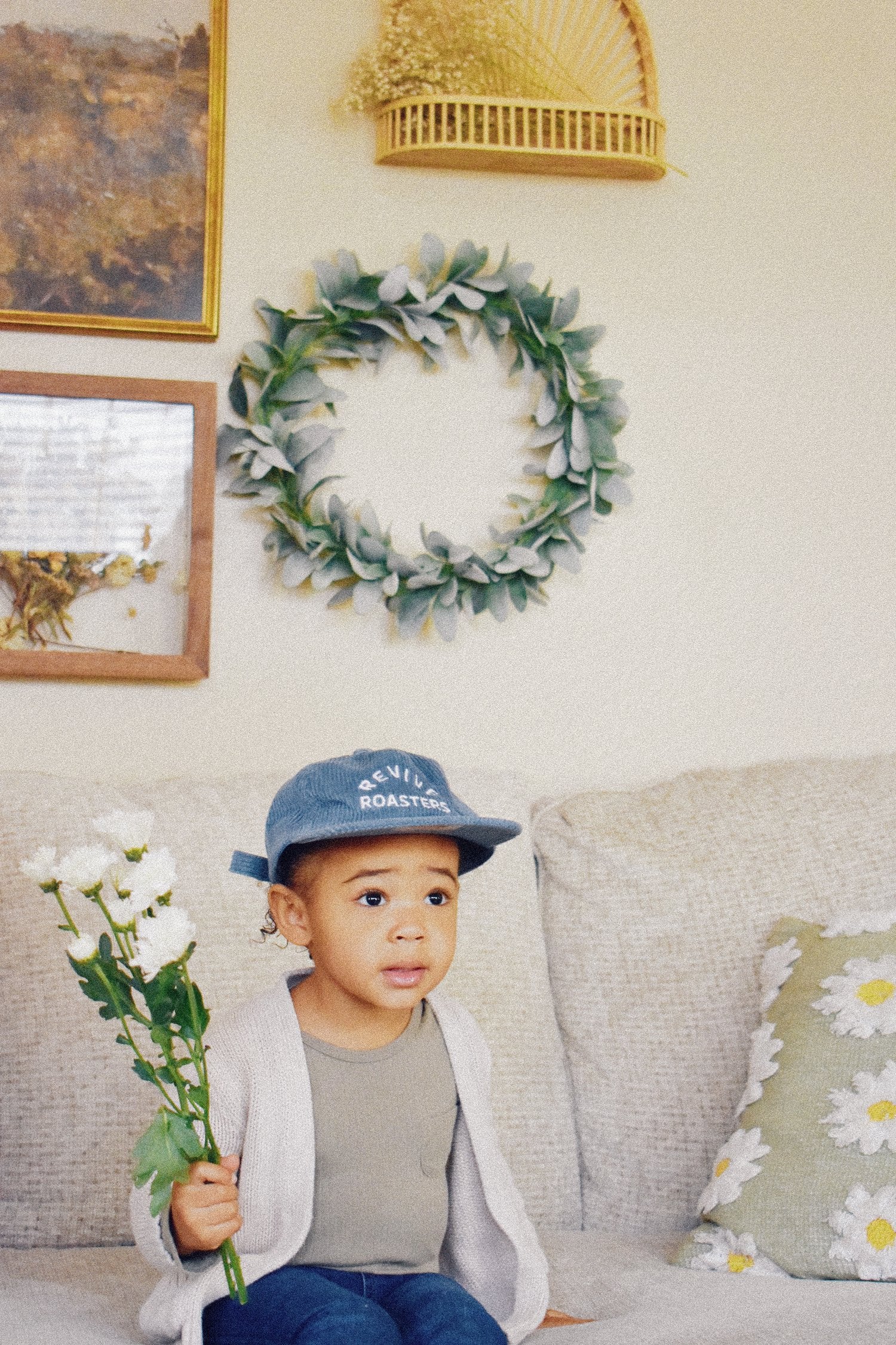 Revive Kids Hat in Blue Corduroy - Revive Roasters